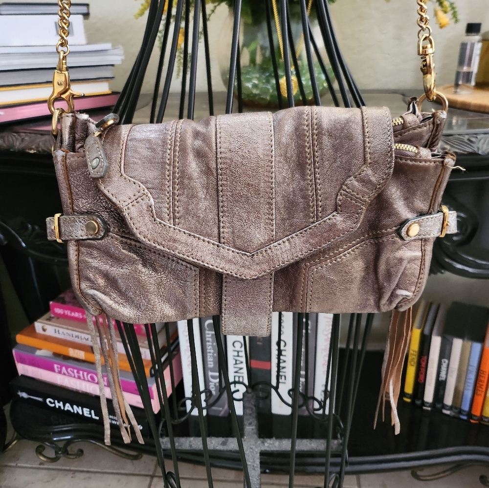 Velvetine made in France leather crossbody bag